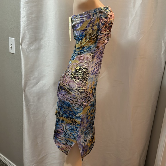 I.C.U. (M)  Multicolored Strapless Dress - Picture 4 of 5